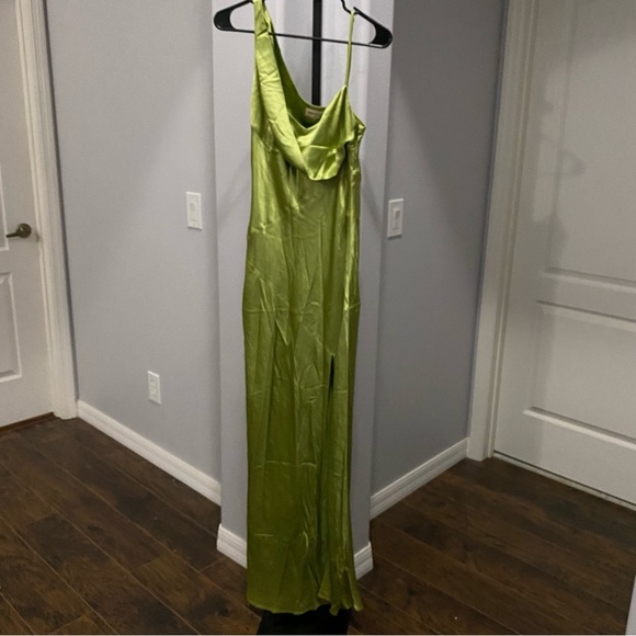 NICHOLAS Duna Gown Maxi Dress in Light Green Cowl Neckline Evening Size US 10 - Picture 2 of 8